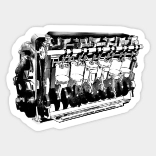 V12 ENGINE DESIGN Sticker